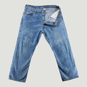 Levi’s 501 Button Fly Jeans Vintage Wash Straight Leg Men’s 40x30 USA